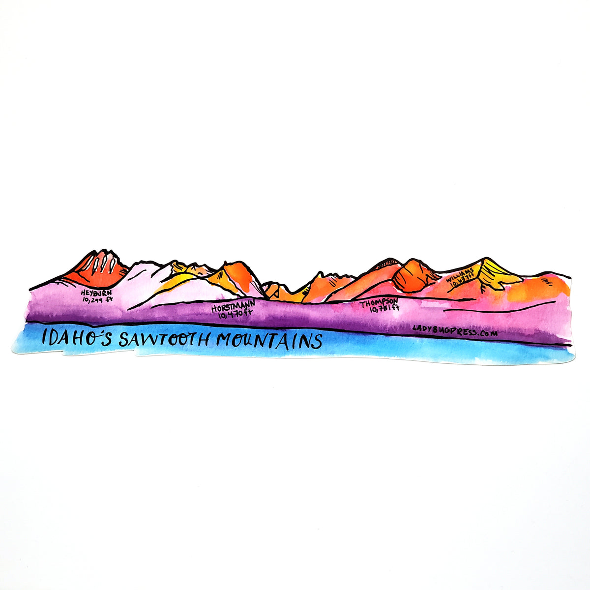 SAWTOOTH MOUNTAINS STANLEY IDAHO STICKER – Riverwear