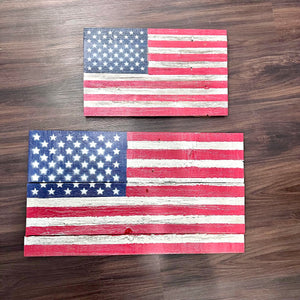 Wooden American Flag, 2 Sizes!