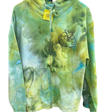 Adult Ice Dyed Spud Zip Hoodie, Eco-Friendly, Adult Sizes