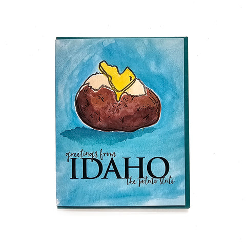 Greetings From Idaho, Potato Greeting Card