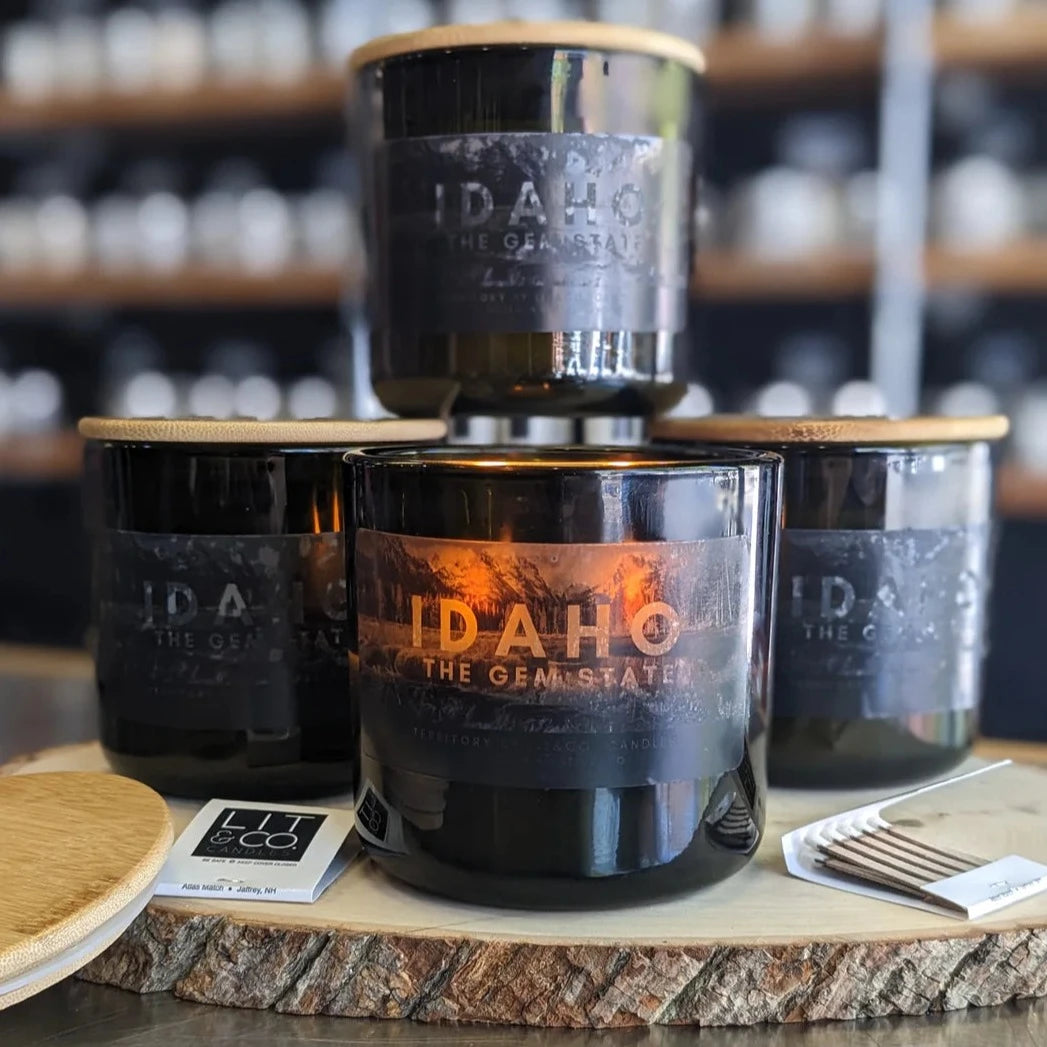 Territory Lit & Co Candles, Assorted Scents(McCall, Redfish, Boise and Idaho!