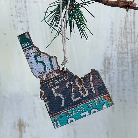 Vintage Idaho License Plate Ornament