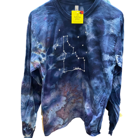 Adult Ice Dyed Idaho Constellation Long Sleeve Shirt