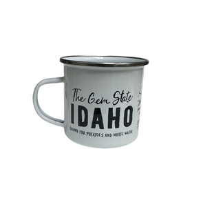 Idaho Facts Enamel Mug, All About Idaho!