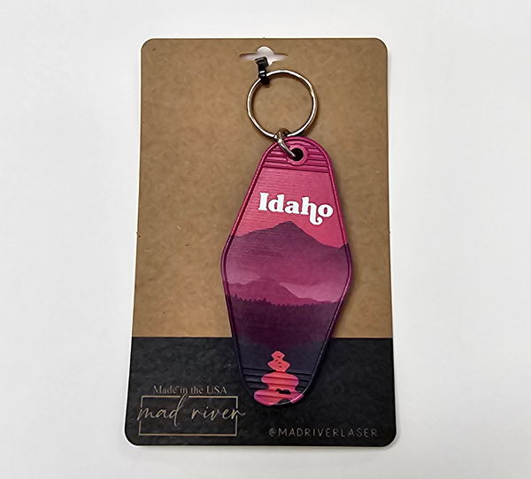 Idaho Retro Hotel Keychain