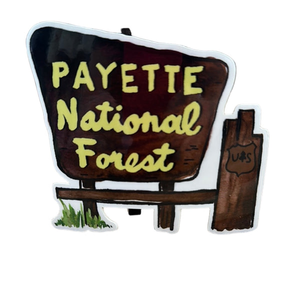 Payette National Forest Sign Sticker