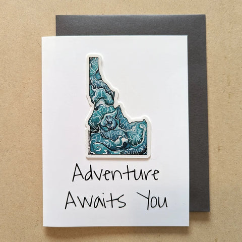 Lauren T Kistner Arts - Card + Sticker "Adventure Rivers"