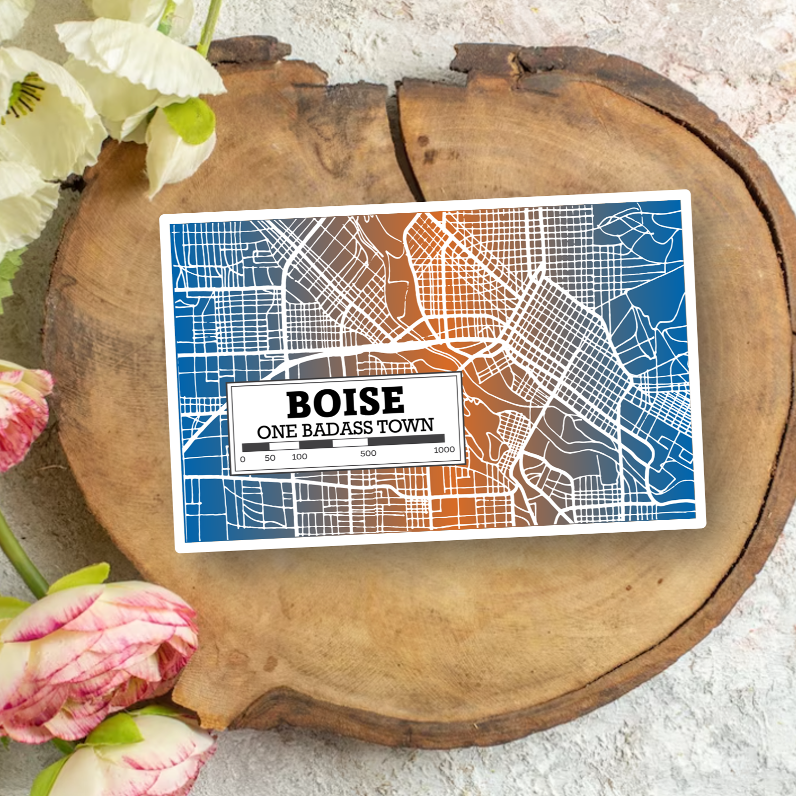 Boise Map Sticker