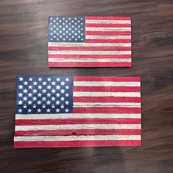 Wooden American Flag, 2 Sizes!