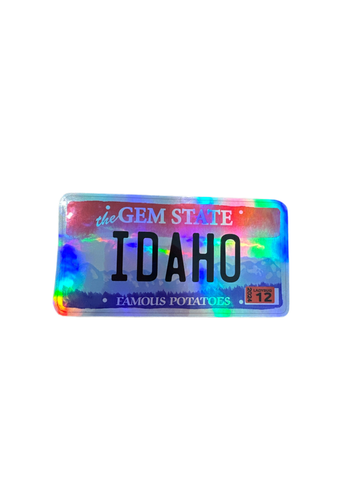 Holographic Idaho License Plate Sticker