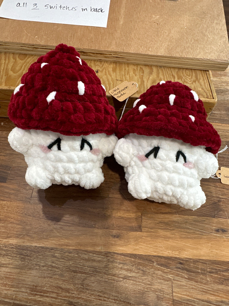 Crocheted Mushroom Man Plush – Handmade Idaho