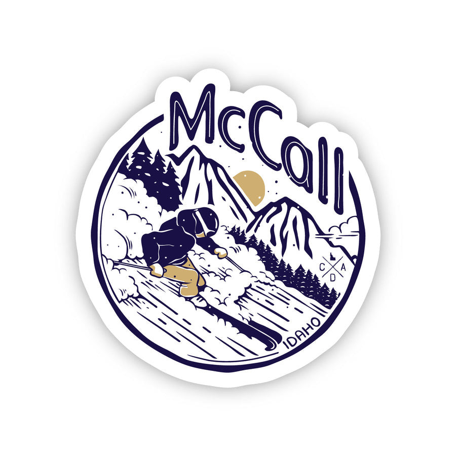 McCall Idaho Downhill Ski Sticker, CDA