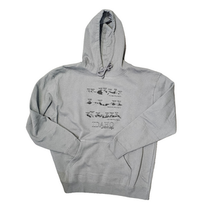 Idaho Mountain Ranges Hoodie, Gray