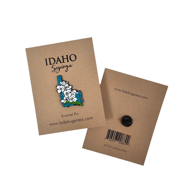 Idaho Syringa, Idaho’s State Flower Enamel Pin