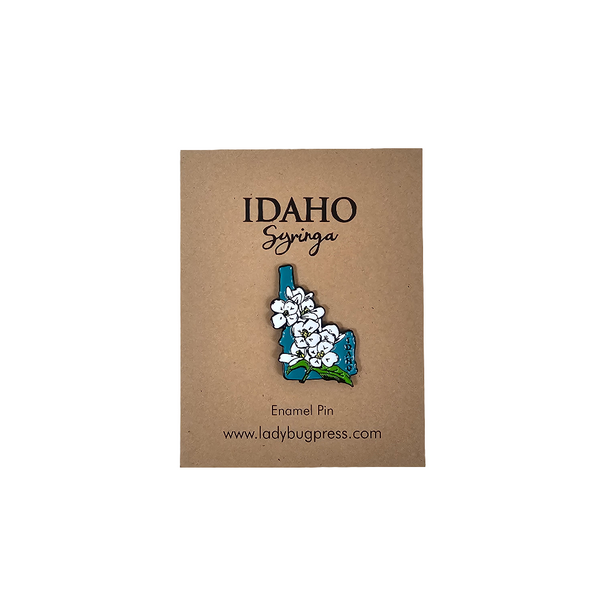 Idaho Syringa, Idaho’s State Flower Enamel Pin